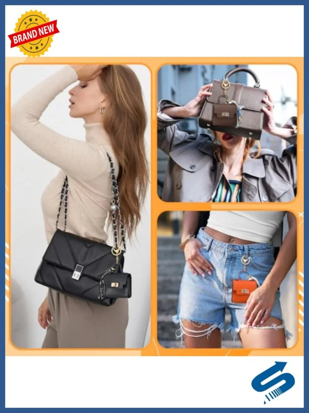 12 Pcs PU Leather Mini Backpack Keychain Set Coin Purse Pouch